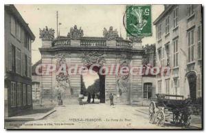 Old Postcard Vitry Le Francois La Porte Du Pont