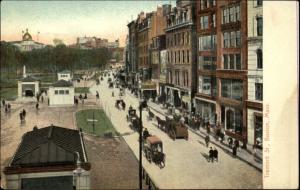 BOSTON MA Street Scene c1910 Postcard