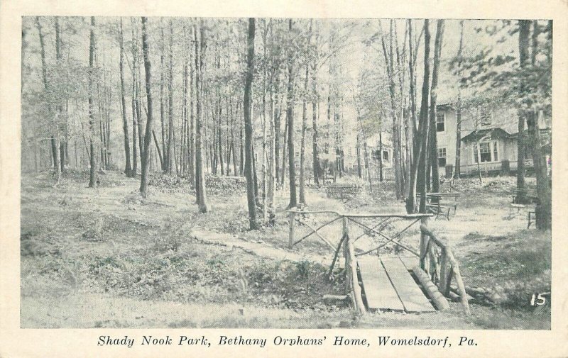 Postcard Pennsylvania Womelsdorf Shady Nook Park Bethany Orphans Home 23-4955
