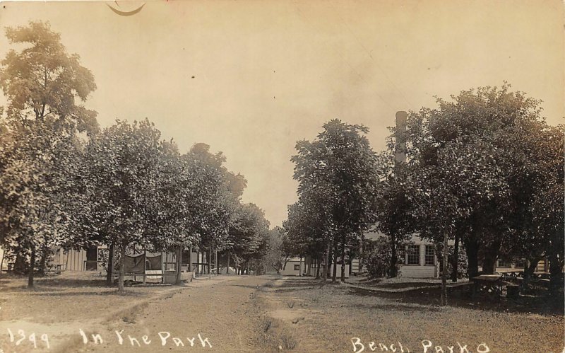 F54/ Beach Park Ohio RPPC Postcard Lorain Co Leiter c1910 Cottages 