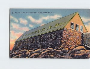 Postcard Old Tip Top House, Mt. Washington, White Mountains, Jackson, N. H.