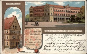 Gruss Aus Hannpver Germany Multi View Used 1900 Postcard