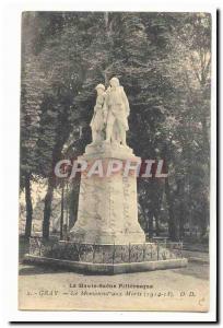 Gray Old Postcard the war memorial (1914-1918)