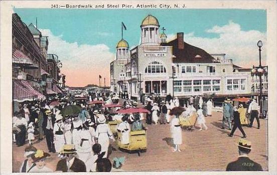 New Jersey Atlantic City Boardwalk And Steel Pier