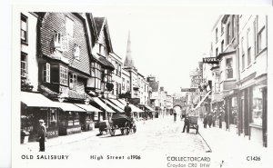 Wiltshire Postcard - Old Salisbury - The High Street c1906 - Ref 1800