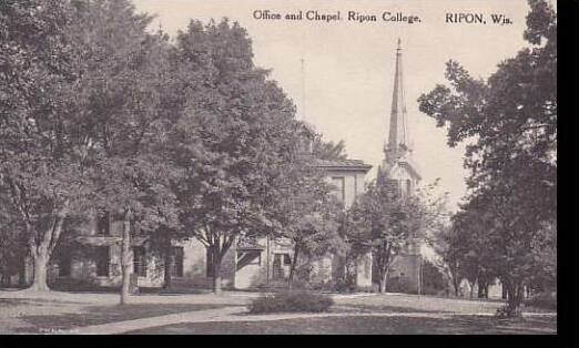 Wisconsin Ripon Office And Chapel Ripon College Albertype