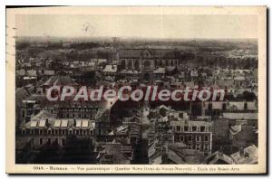 Postcard Old Rennes Panoramic View of Notre Dame School of Fine Arts