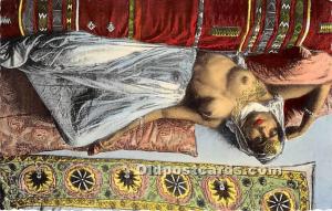 Arab Nude Postcard La Sieste Writing on back