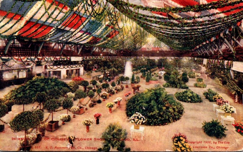 Illinois Chicago Flower Show Interior Of Coliseum