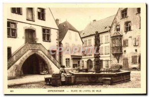 Old Postcard Ammerschwihr Place De L & # 39Hotel Town