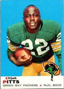 1969 Topps Football Card Elijah Pitts Green Bay Packers sk5551
