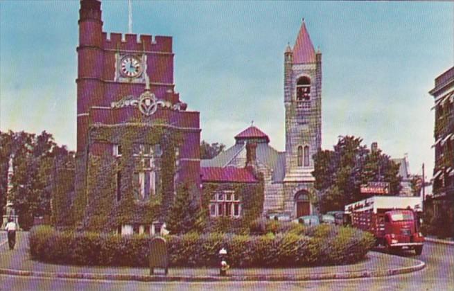 New Hampshire Nashua Public Library 1st Congregational Church & Tavern