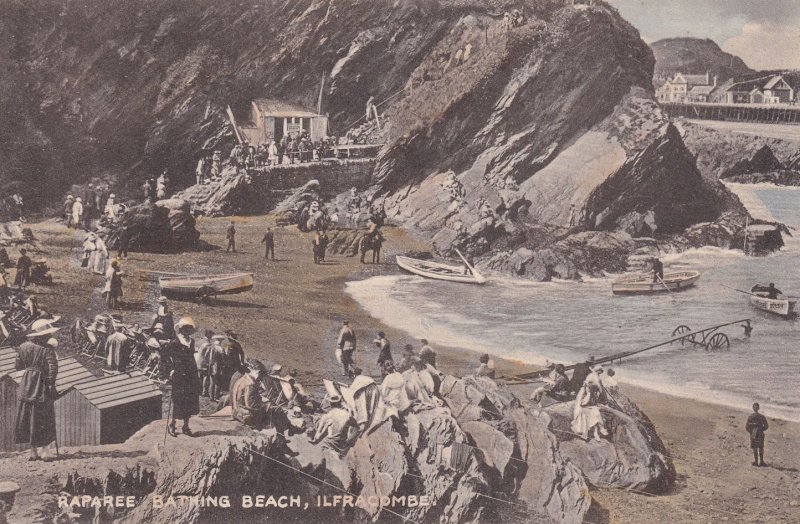 Raparee Leaving Beach Ilfracombe Devon Antique Postcard