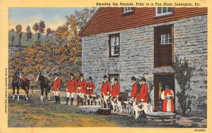 Blessing the Hounds Prior to a Fox Hunt Lexington, Kentucky USA