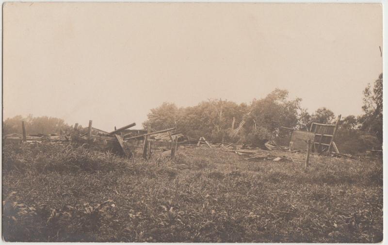 pre1918 WASHTA Iowa Ia Real photo RPPC Postcard CYCLONE Disaster Storm