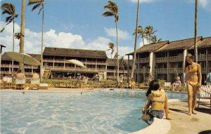 Kauai Kona Hawaii 1960s Postcard Islander Inns Swimming Pool