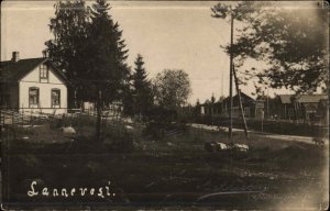 Finland - Lannevesi - Uurainen Cancel c1920 Real Photo Postcard