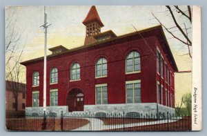 BRIDGETON NJ HIGH SCHOOL ANTIQUE POSTCARD