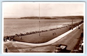 RPPC HELENSBURGH, Scotland UK ~ Esplanade PUTTING GREEN 1953 Real Photo Postcard