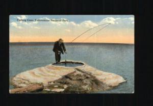 Old Postcard..Fishing Cone..Yellowstone National Park