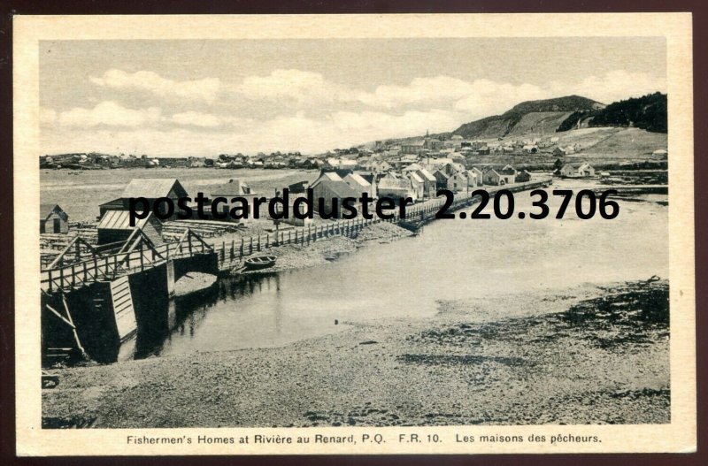 dc36 - RIVIERE AU RENARD Quebec 1930s Fishermen's Homes by Henderson