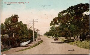 The Esplanade Sydney Nova Scotia NS c1914 BJ Short Postcard H28 *as is