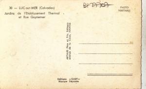 BF27707 jardins de l etablissement thermal luc sur mer  france  front/back image