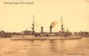 New Orleans Cruiser Steam Boat Waterfront Antique Postcard K80137