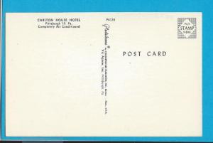 Postcard Carlton House Hotel New Pittsburgh,   Pennsylvania    # 203