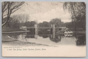 Boston Massachusetts~Rotograph A7022~Gardens Bridge Reflection c1905 UDB Unused