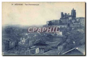 Old Postcard Beziers Panoramic