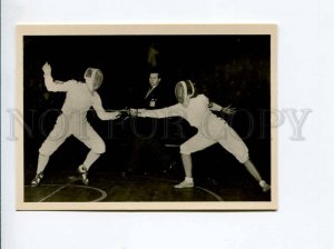 271613 HUNGARY SPORT Foil-Fencing Championships OLD photo PC