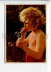 3141765 Semi-Nude Girl w/ Bubbles Old Colorful Photo PC