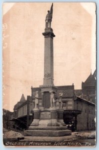 1909 LOCK HAVEN PA SOLDIER'S MONUMENT ANTIQUE POSTCARD