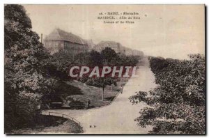 Old Postcard Mainz Allee Rhine