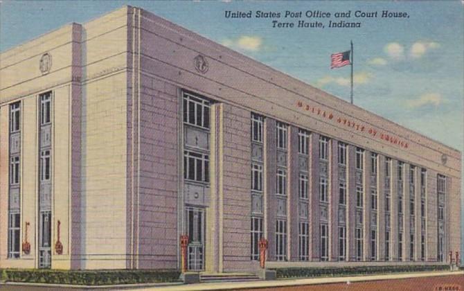 Indiana Terre Haute Post Office and Court House Curteich