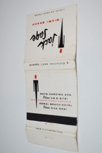 Jack Sage Miami Beach Florida 30 Strike Matchbook Cover