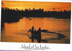 SRI LANKA - SUNSET AT NEGOMBO - MAIL CARD FROM SRI LANKA