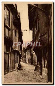 Orbec en Auge - Rue du Petit Four and Old Houses - Old Postcard