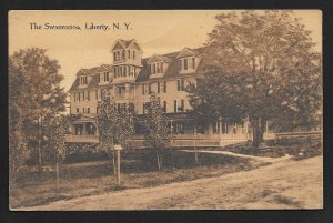 The Swannanoa Hotel Sepia Colored Liberty NY Used c1911