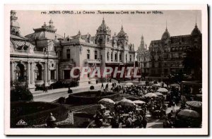 Old Postcard Monte Carlo Casino Du Terrace Cafe De Paris Hotel And