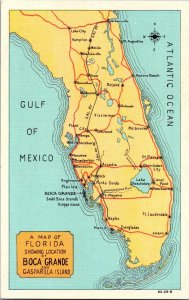 Florida Map Showing Location Of Boca Gande Curteich