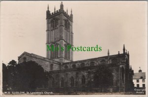 Shropshire Postcard - Ludlow, St Lawrence's Church. Posted 1952 -  DC1323