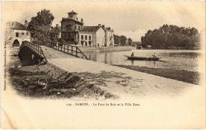 CPA Samois Le Pont de Bois et la Villa Rose FRANCE (1300877)