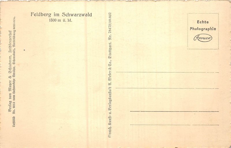 US28 postcard Germany Feldberg im Schwarzwald