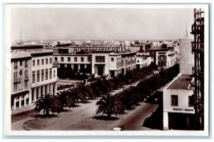 c1940's Rabat Cours Lyautey Boulevard Casablanca Morocco RPPC Photo Postcard