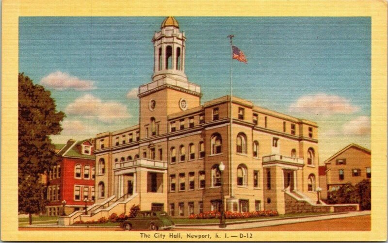 The City Hall Newport RI Rhode Island D-12 Divided Back UP 30315 Postcard 
