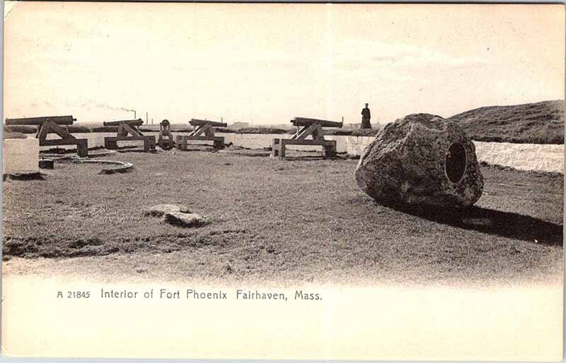 Postcard MILITARY SCENE Fairhaven Massachusetts MA AM7258