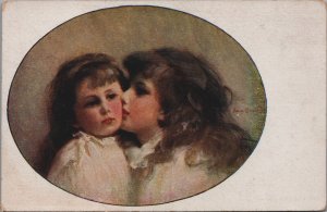 Mother Daughter Art Vintage Postcard C172