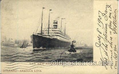 T.S.S. New Amsterdam, Holland - America Line 1907 light corner wear right bot...